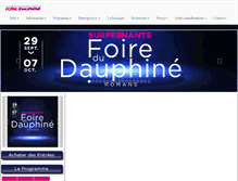 Tablet Screenshot of foire-dauphine.com